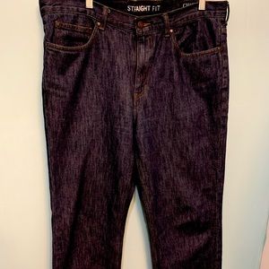 Chaps Men's 36 Classic 90's Straight Leg Western 5 Pocket Flat Front Work Jeans